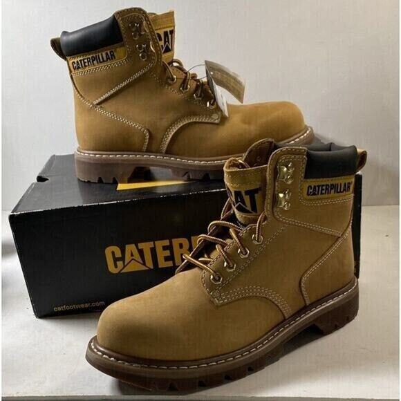 Caterpillar Men Second Shift Steel Toe Work Boot Leather | Men's size 7 Honey - Picture 1 of 9